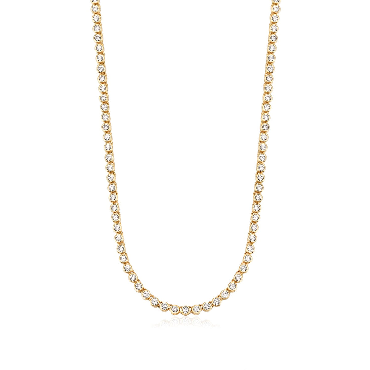 Classic Tennis Necklace in 14K yellow gold — supplier product image