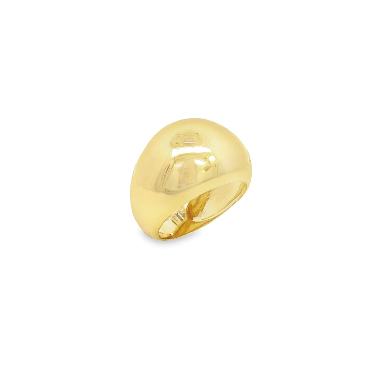 Colina polished gold dome ring