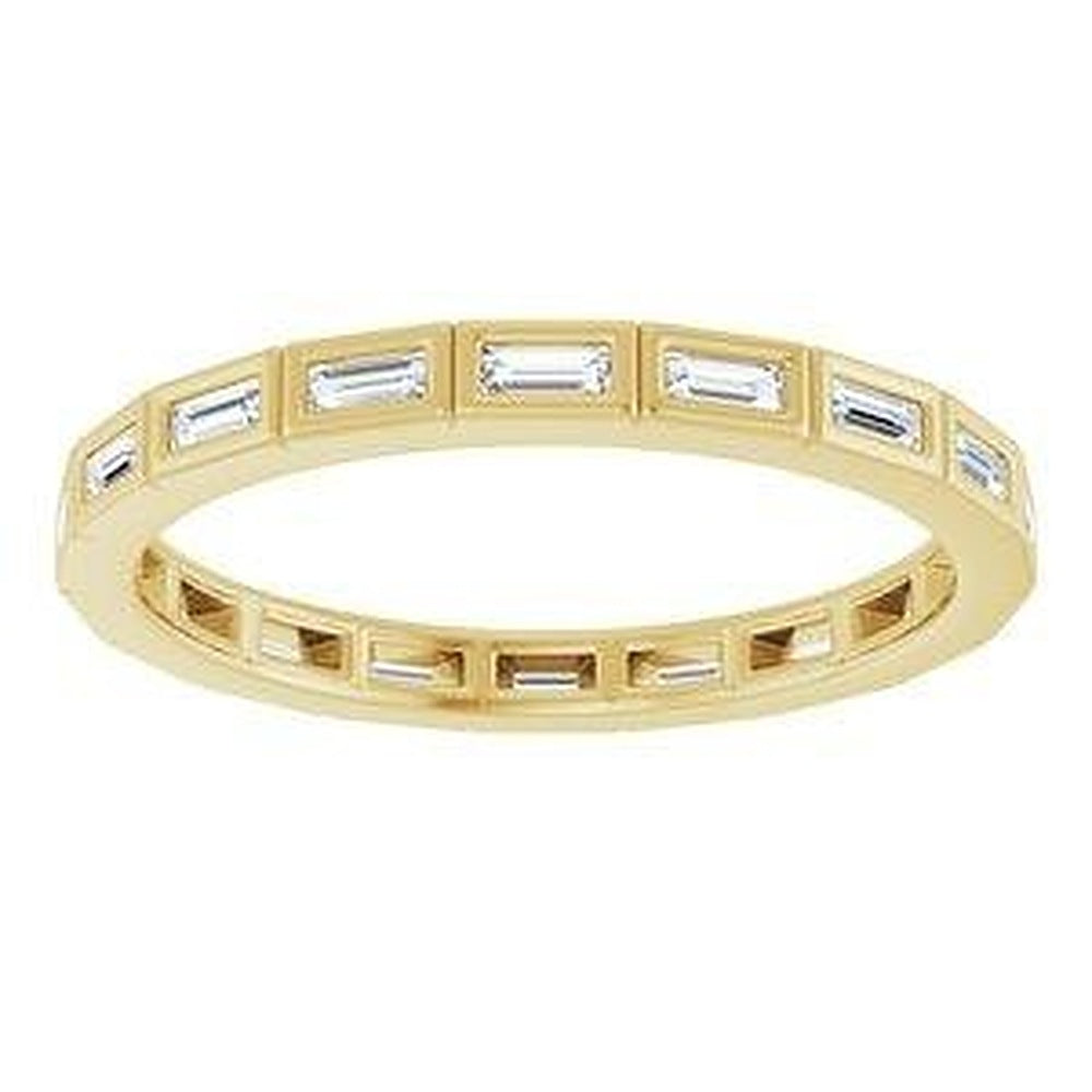 Traço eternity band, side view